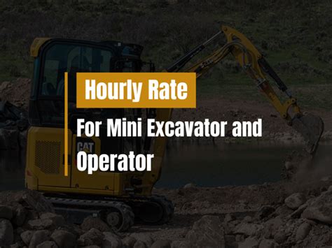 hourly rate for mini excavator with operator|excavator and operator hire rates.